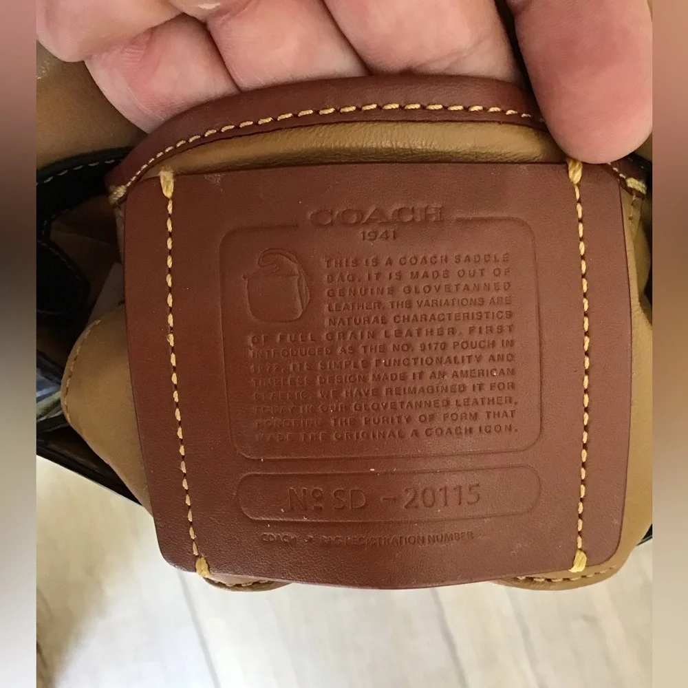 Coach 1941 Saddle 23 Crossbody bag Western Rivets Studs Black Leather - Picture 8 of 8